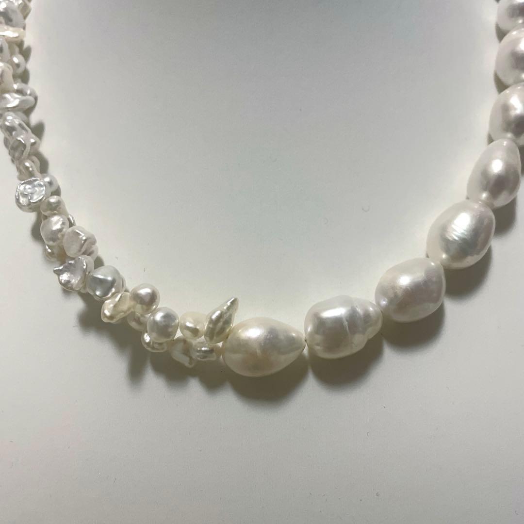 真珠　白蝶パール　ケシパール　ネックレス　南洋白蝶真珠　芥子真珠
