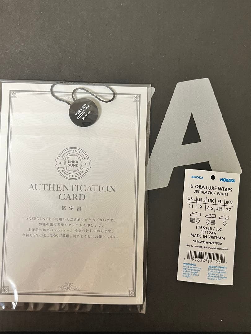 【極美品】WTAPS × Hoka Ora Luxe \"Black\" 27cm