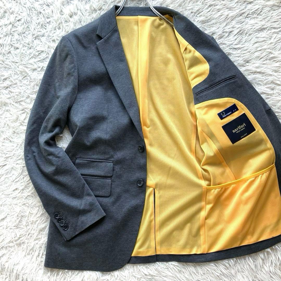 【美品】フレッドペリー　narifuri テーラードジャケット　グレー　L相当