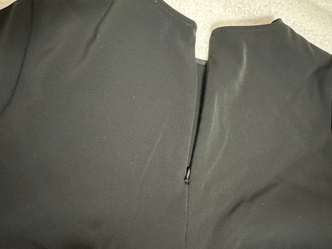 yori ハーフスリーブティアードブラウスフレア　黒