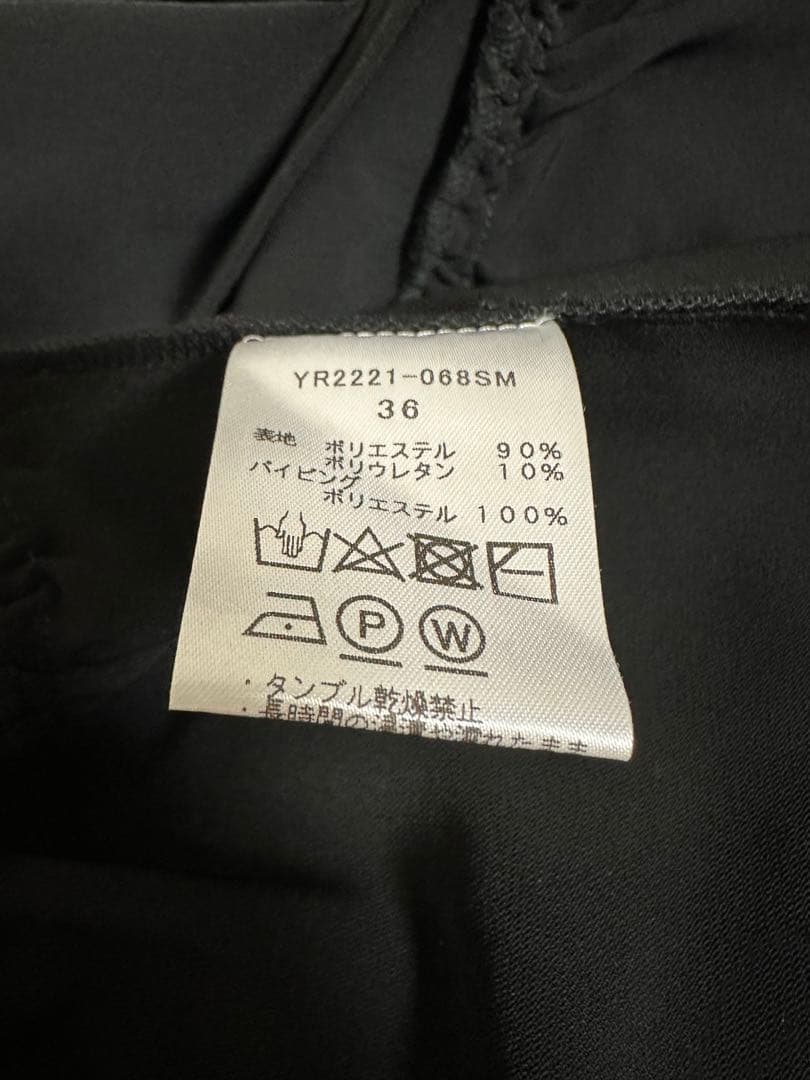 yori ハーフスリーブティアードブラウスフレア　黒