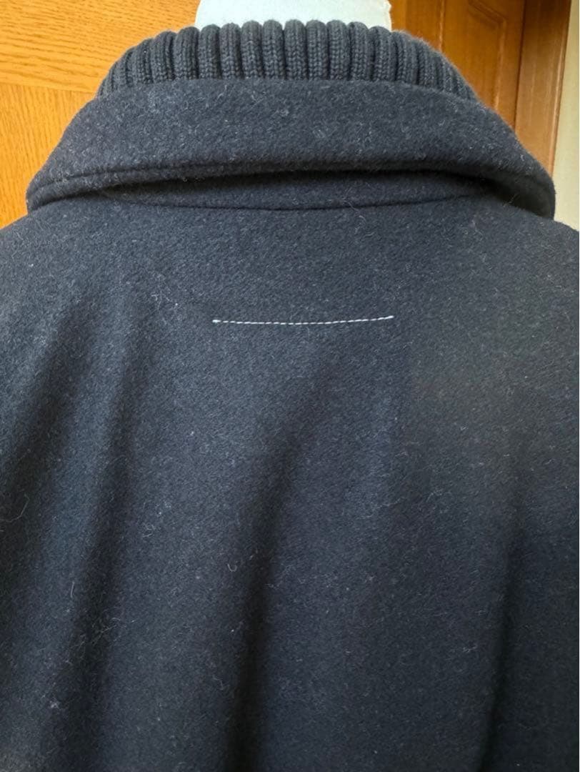 MM6 ウールコート 毛コート ダークブルー 38