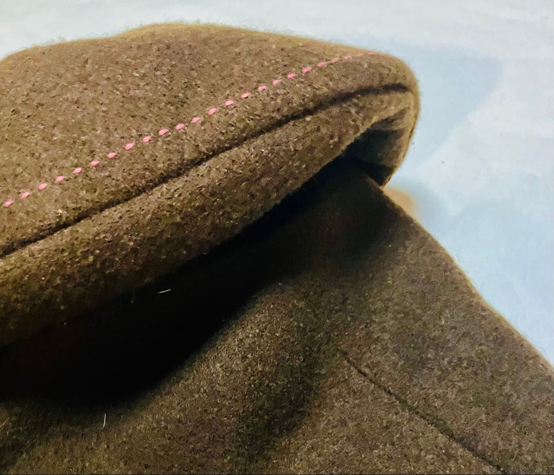 美品☆ふりふ ダークブラウン ウール ポンチョ 和装にも M（フリーサイズ）