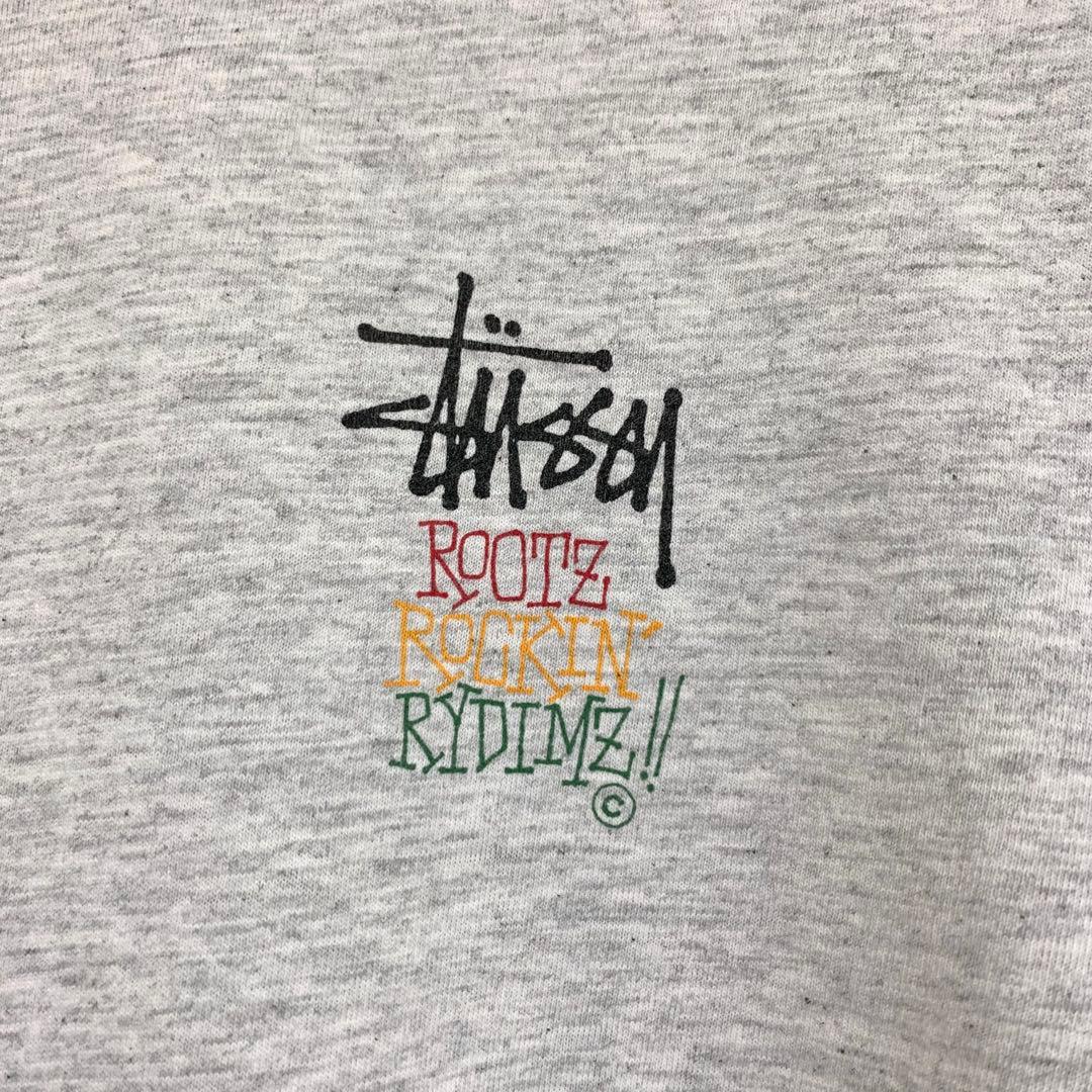 80s 後期 STUSSY 黒タグ USA製 ラスタ シャドーマン NIKE M