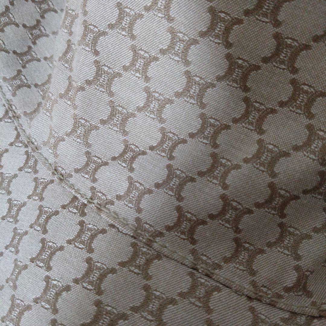 セリーヌ　バケットハット　Ｍサイズ　ベージュ　総柄　イタリア製