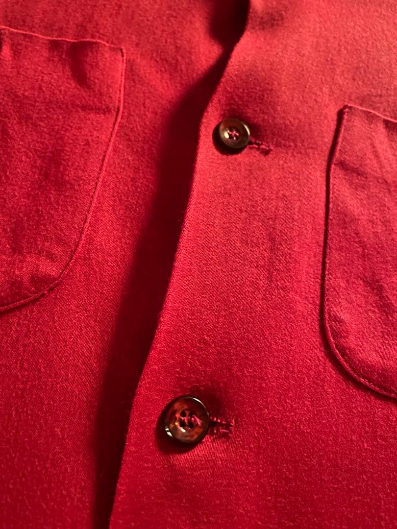 50's Towncraft レーヨンシャツ ワインレッド