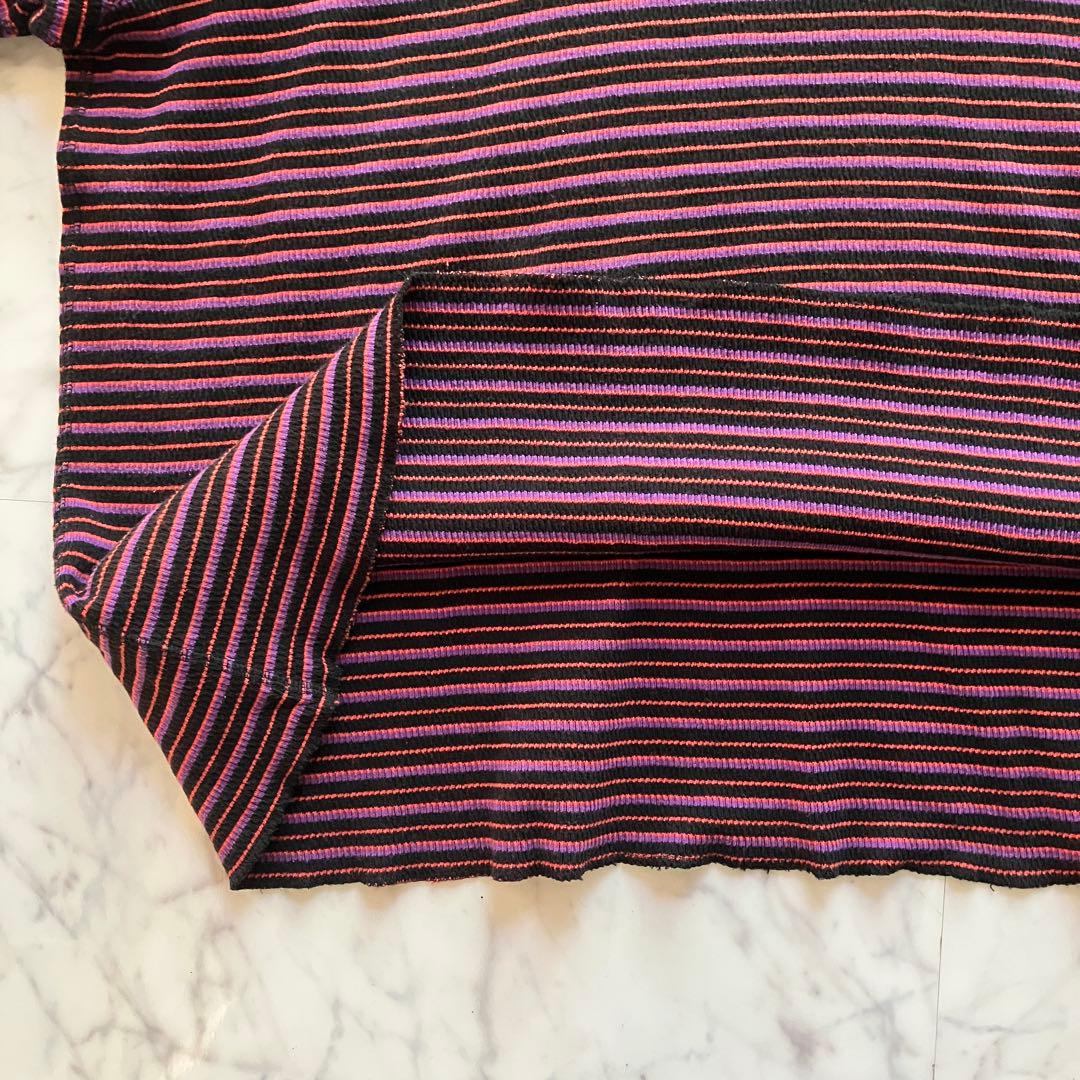 DAIRIKU 22SS ボーダー ロングTシャツ 刺繍ロゴ 長袖カットソー F