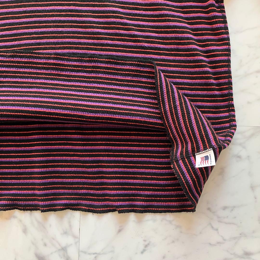 DAIRIKU 22SS ボーダー ロングTシャツ 刺繍ロゴ 長袖カットソー F