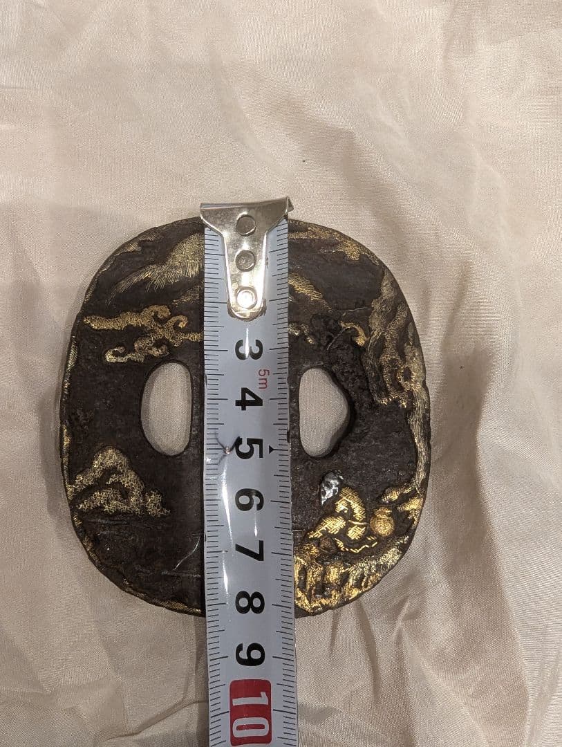 日本刀　鉄　鍔(つば)　鉄地鍔