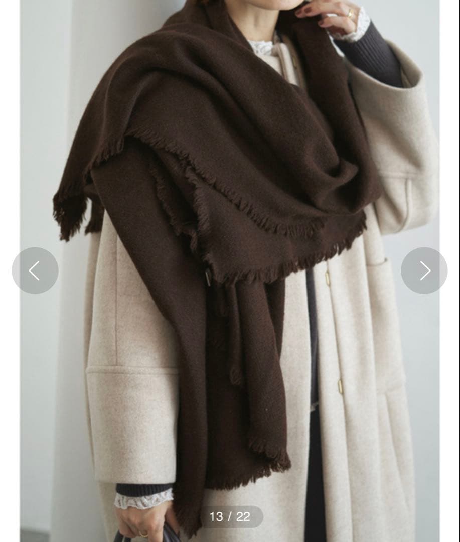 IENA NIMNIMDUAI ストール ブラウン