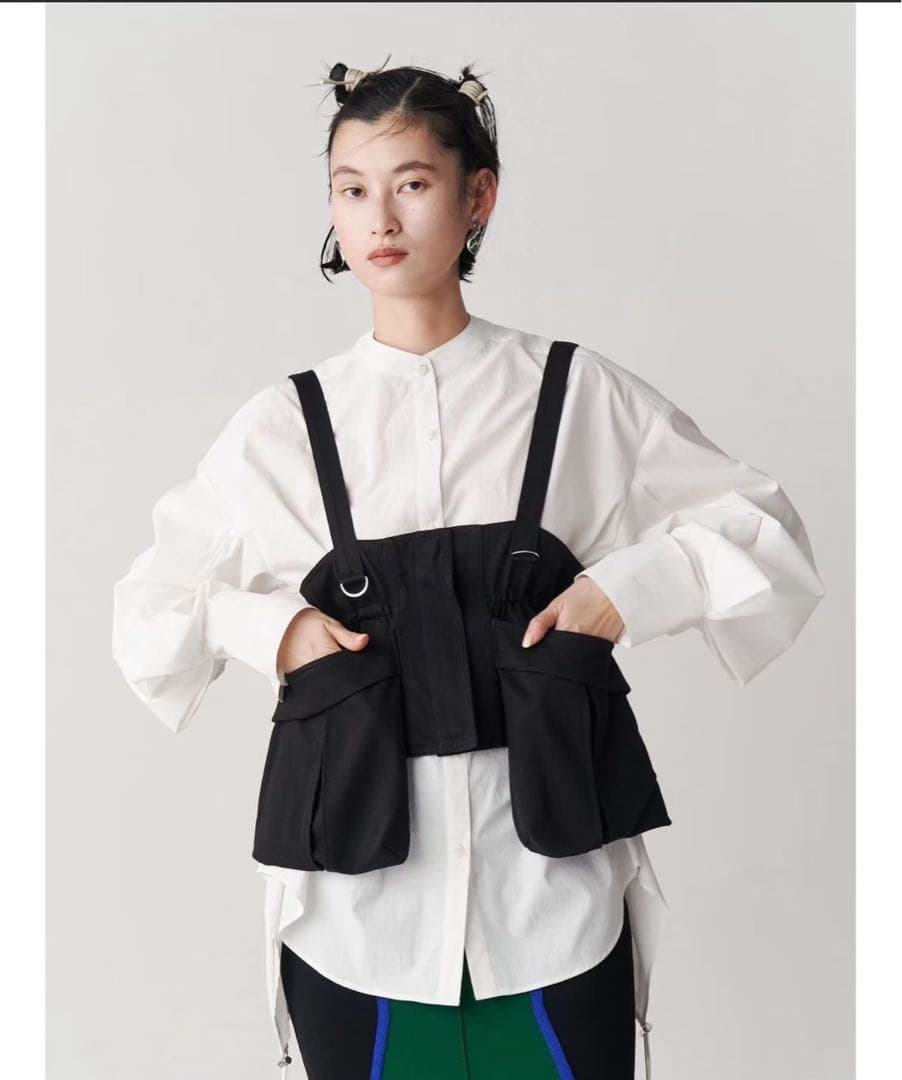 UN3D コルセットディティールベルト・ブラック