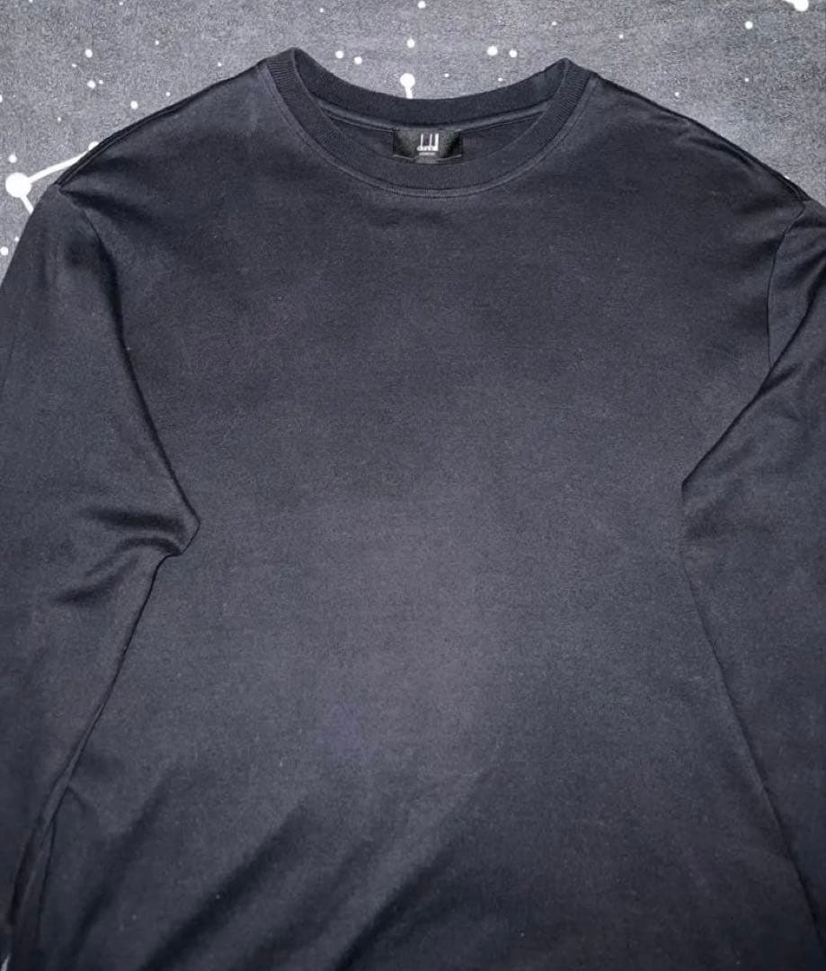 未使用7万 ダンヒル dunhil 長袖 カットソー ロングスリーブ ADロゴ