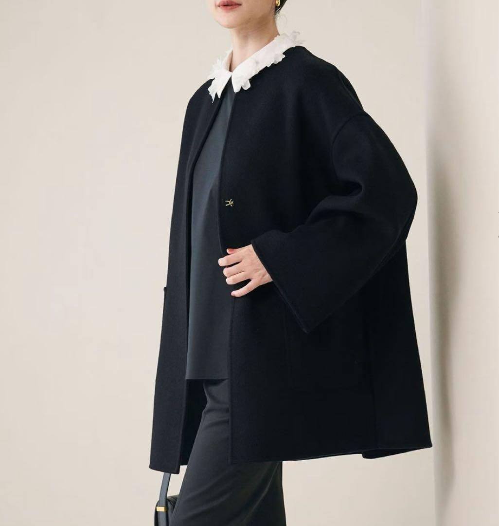 ユナイテッドアローズ 今期 バイカラー リバー ミドルコート