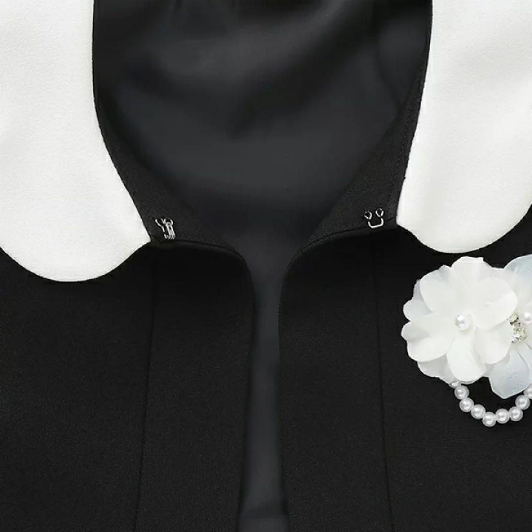 新品　フォーマル　ジャガードリボンOP+衿つきJK ワンピ　ジャケット　セット