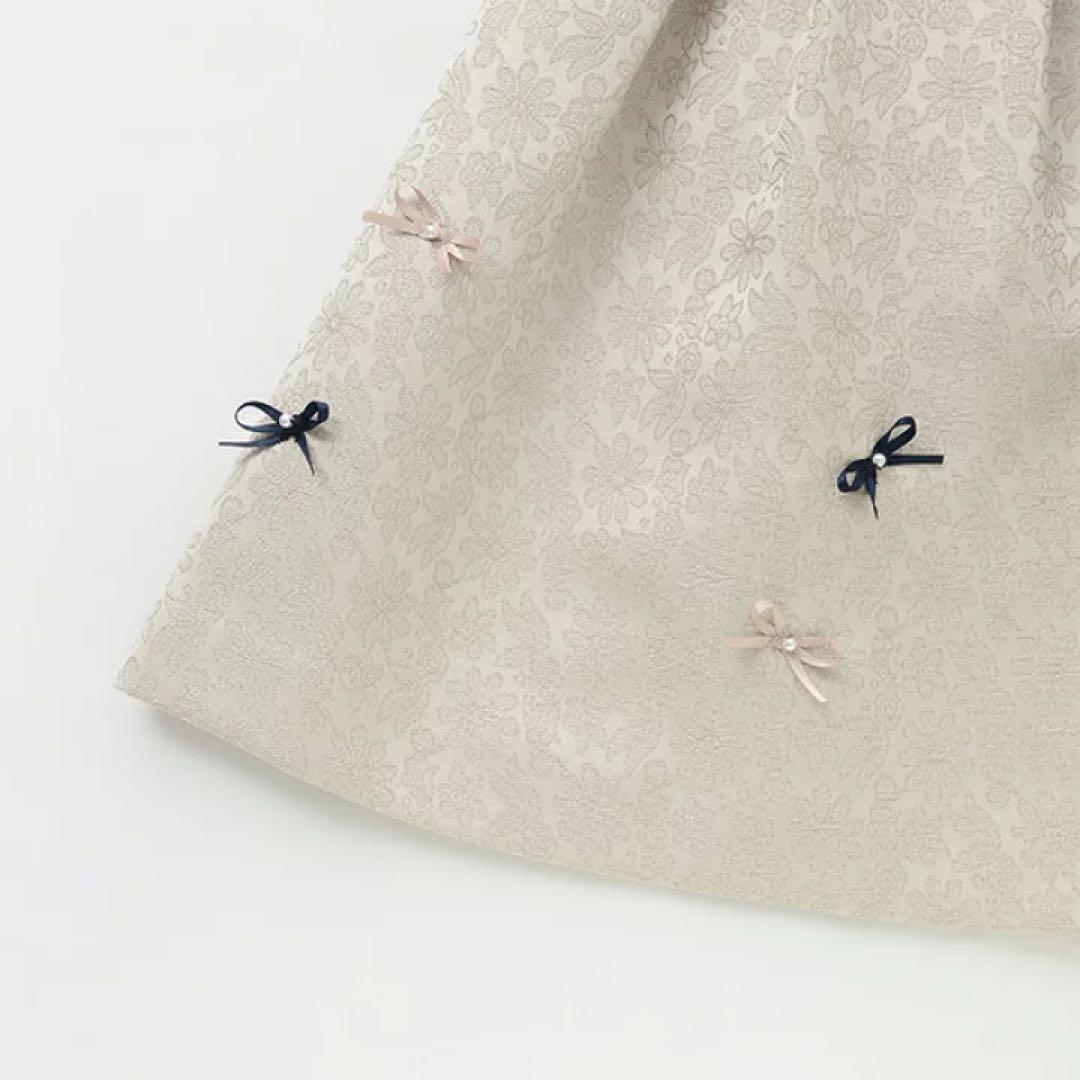 新品　フォーマル　ジャガードリボンOP+衿つきJK ワンピ　ジャケット　セット