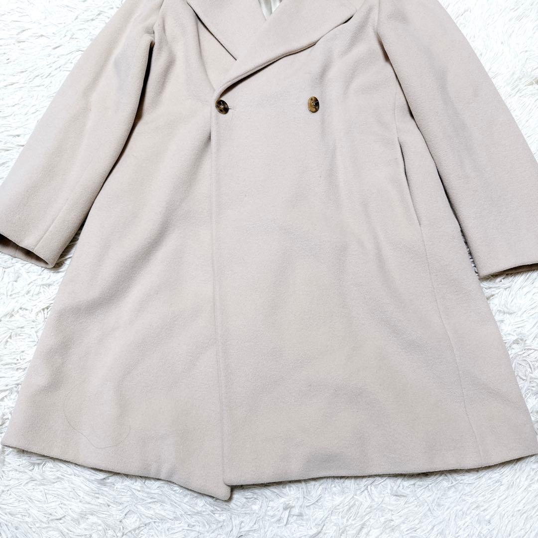 MARELLA ベージュ アンゴラ　ダブル　ロングコート　イタリア製　最高級
