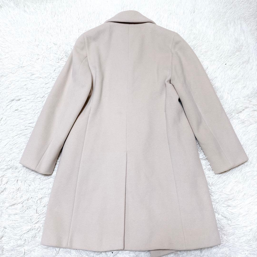 MARELLA ベージュ アンゴラ　ダブル　ロングコート　イタリア製　最高級