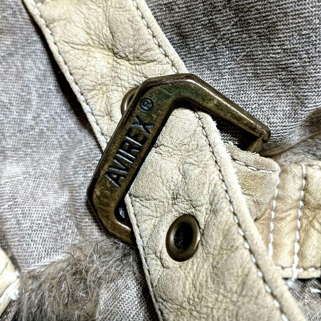 AVIREX　フライトジャケット　ミリタリー　B-3　ファー　4L　大きいサイズ