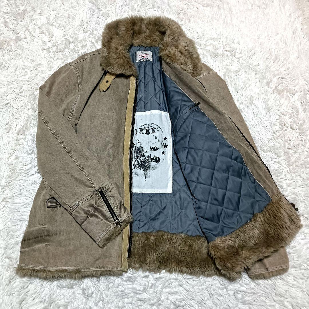 AVIREX　フライトジャケット　ミリタリー　B-3　ファー　4L　大きいサイズ