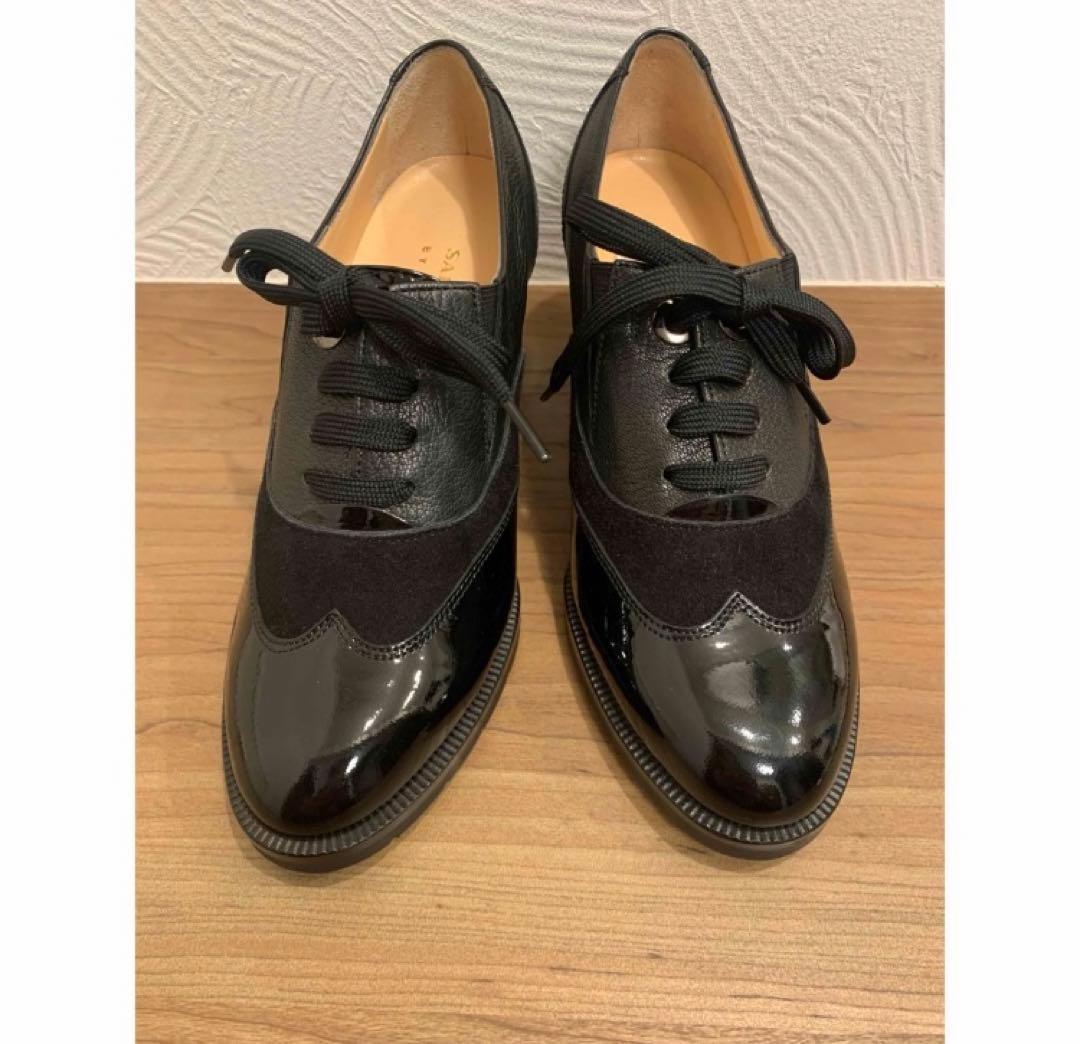 銀座ヨシノヤ　レースアップシューズ　美品　新品　22.0