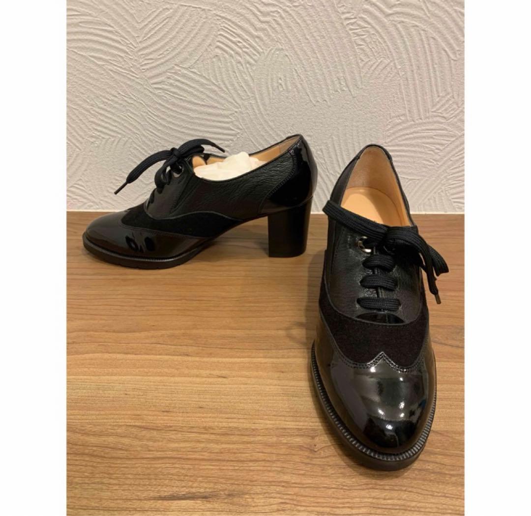 銀座ヨシノヤ　レースアップシューズ　美品　新品　22.0