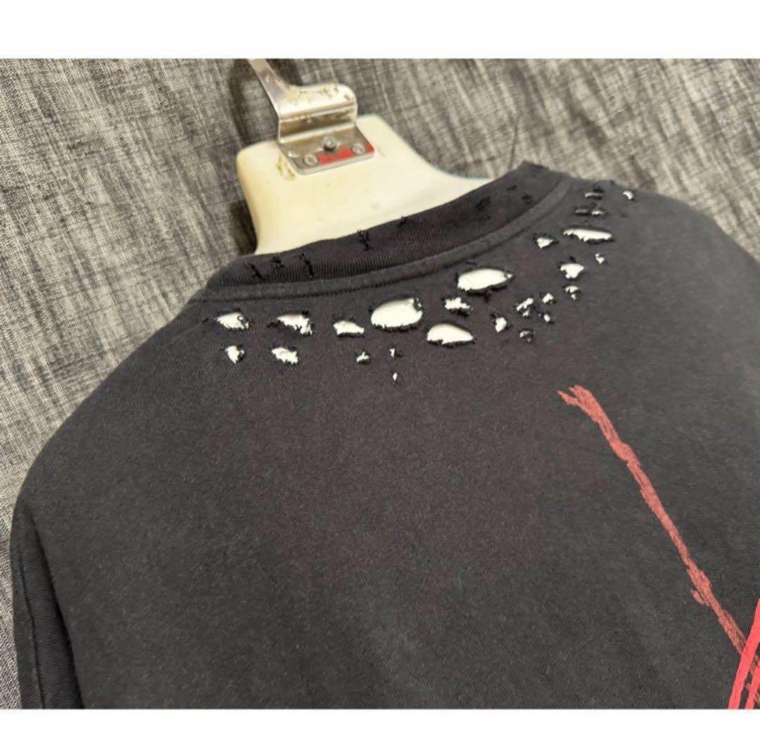 定価30800円 CVTVLIST ダメージ加工プルオーバー カットソー　黒