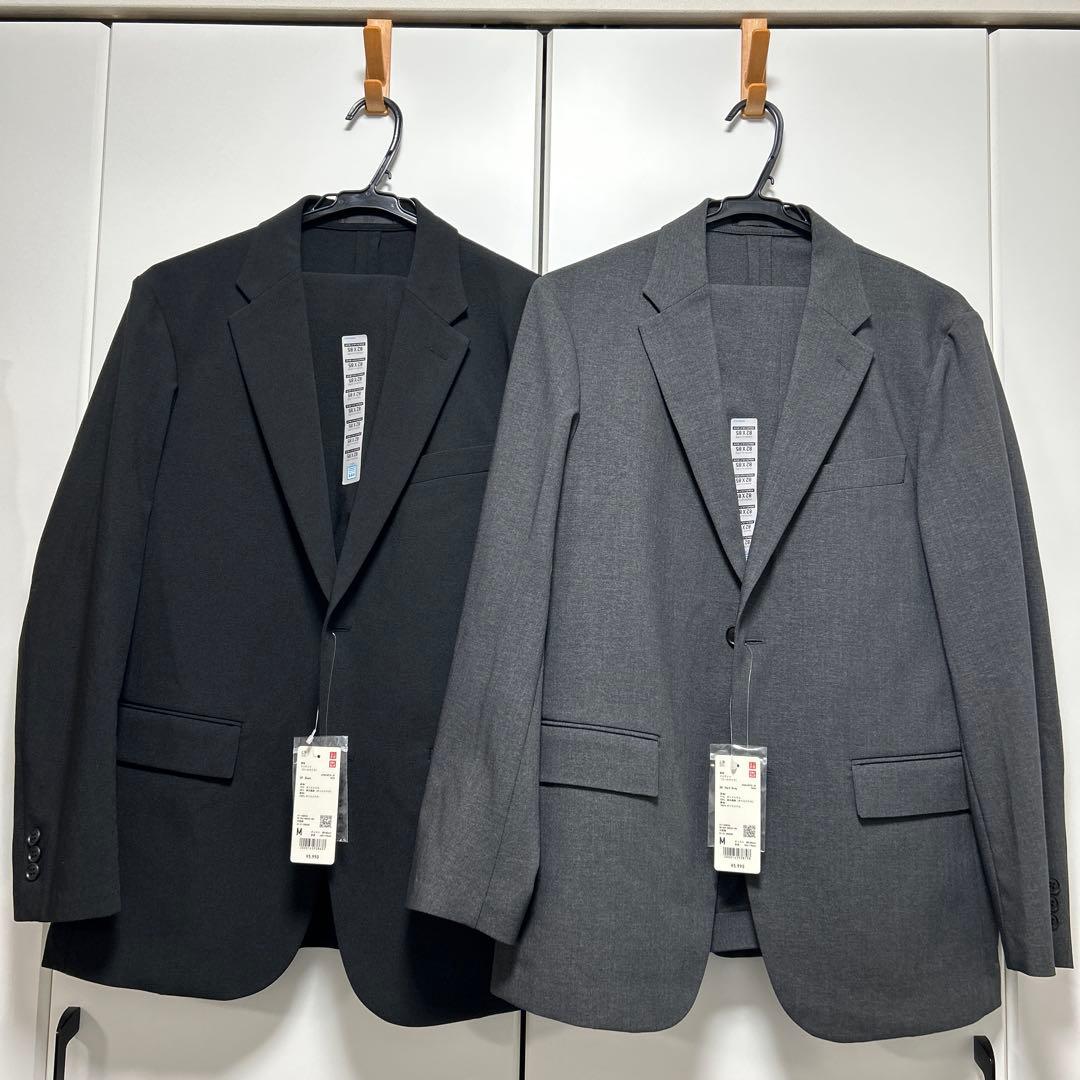 UNIQLO　感動ジャケット&感動パンツ　ブラック・グレーセット（サイズ表記有）