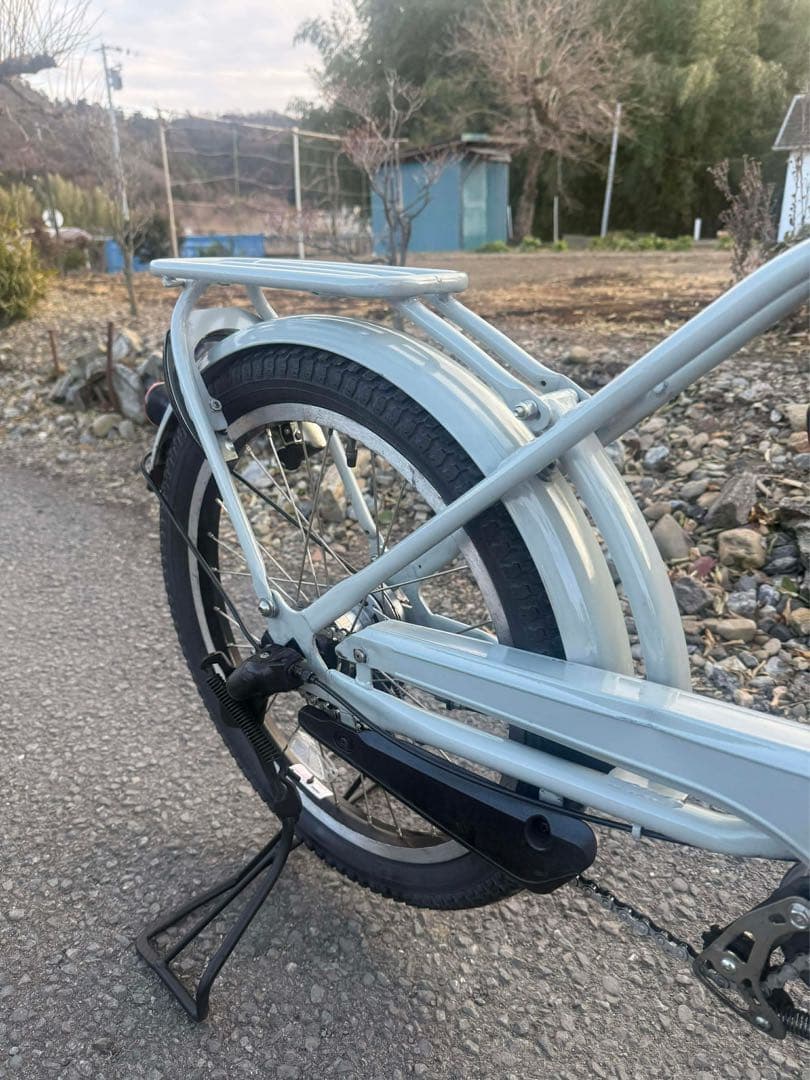 水色 電動アシスト自転車 シティタイプ