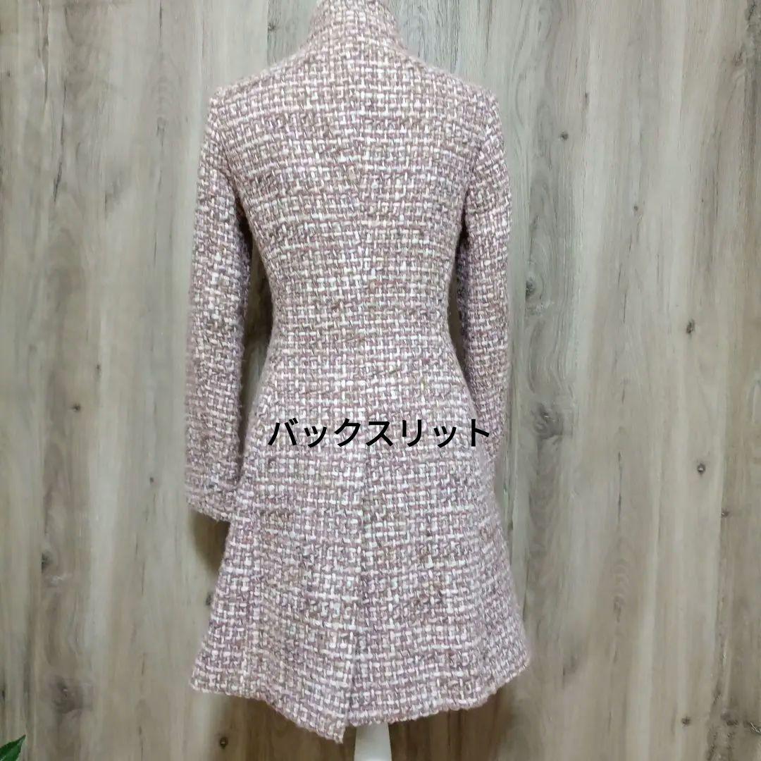 値下げ⤵Max＆co アルパカモヘア混 ツイードロングコートSize38美た品