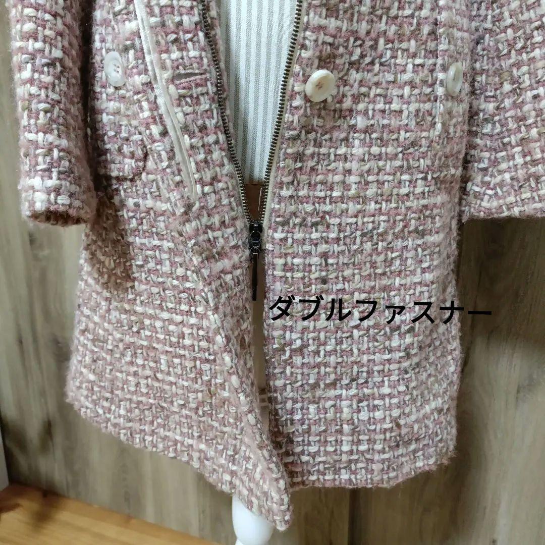 値下げ⤵Max＆co アルパカモヘア混 ツイードロングコートSize38美た品