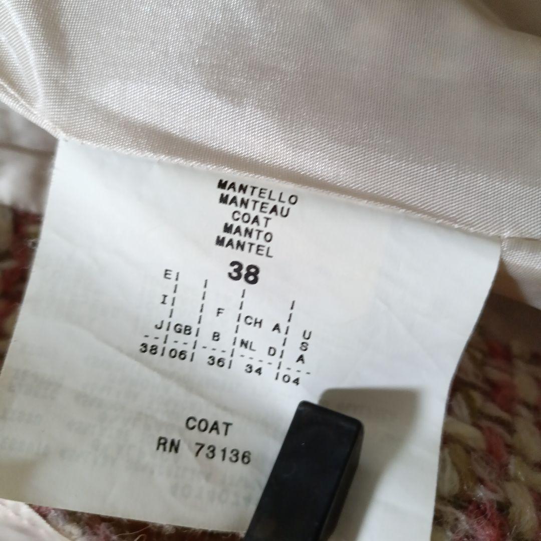 値下げ⤵Max＆co アルパカモヘア混 ツイードロングコートSize38美た品