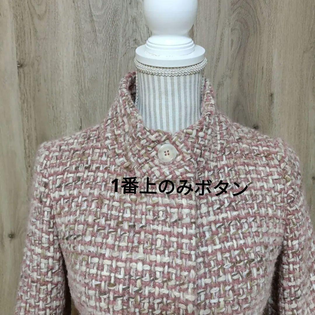 値下げ⤵Max＆co アルパカモヘア混 ツイードロングコートSize38美た品