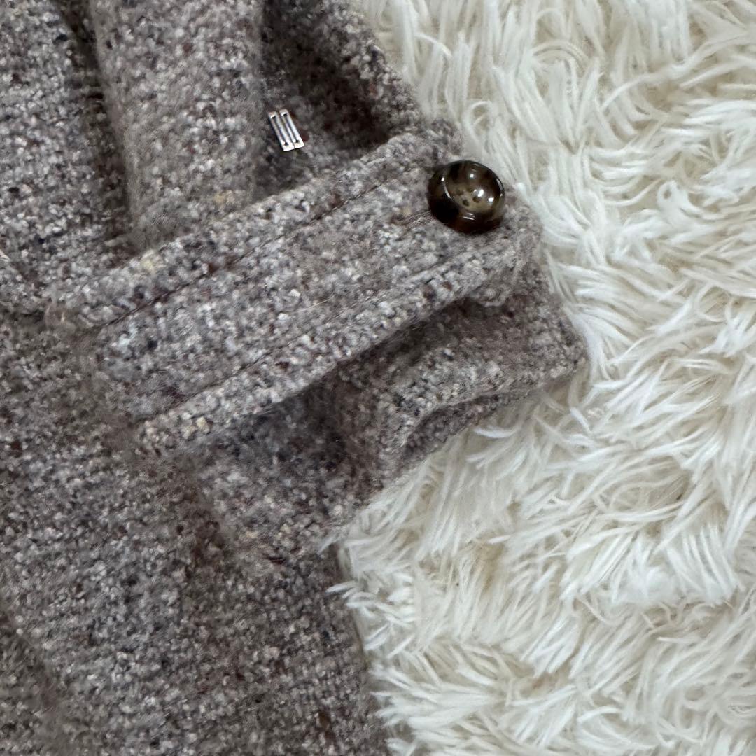 【美品】マックスマーラ ロングコート ツイード ベルト付き モヘア シルク