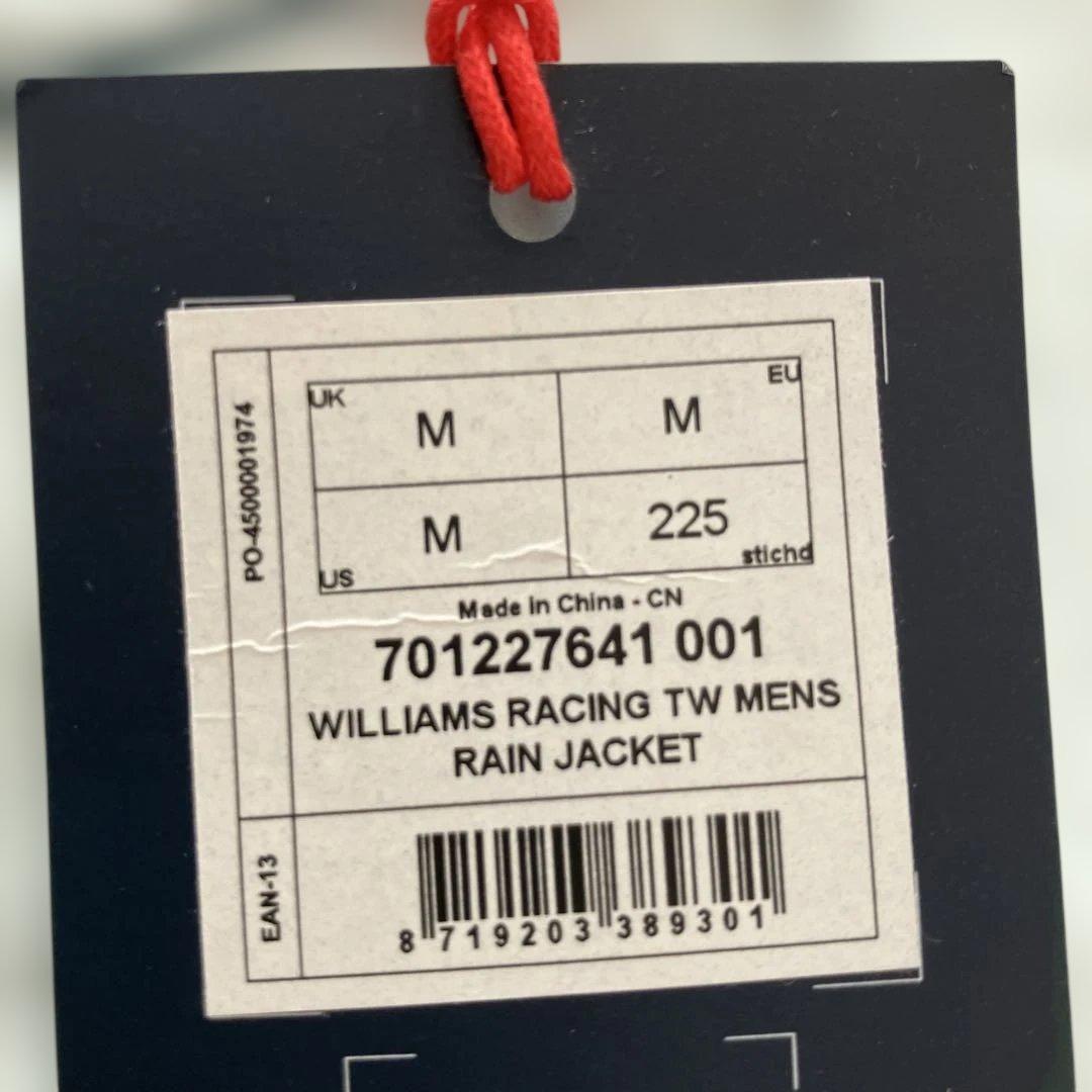 2024 ウイリアムズ　F1 チーム　スタッフ用レインジャケット　チーム支給品￼