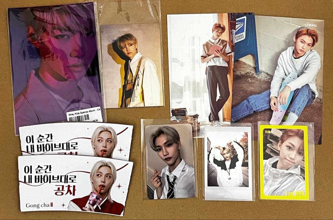 straykids フィリックス felix トレカ ゴンチャ スリーブ チェキ