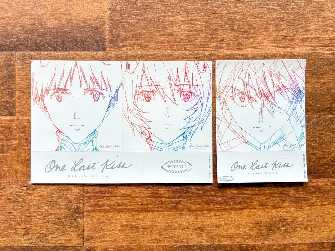 宇多田ヒカル One Last Kiss LP 2枚 レイ アスカ ステッカー付