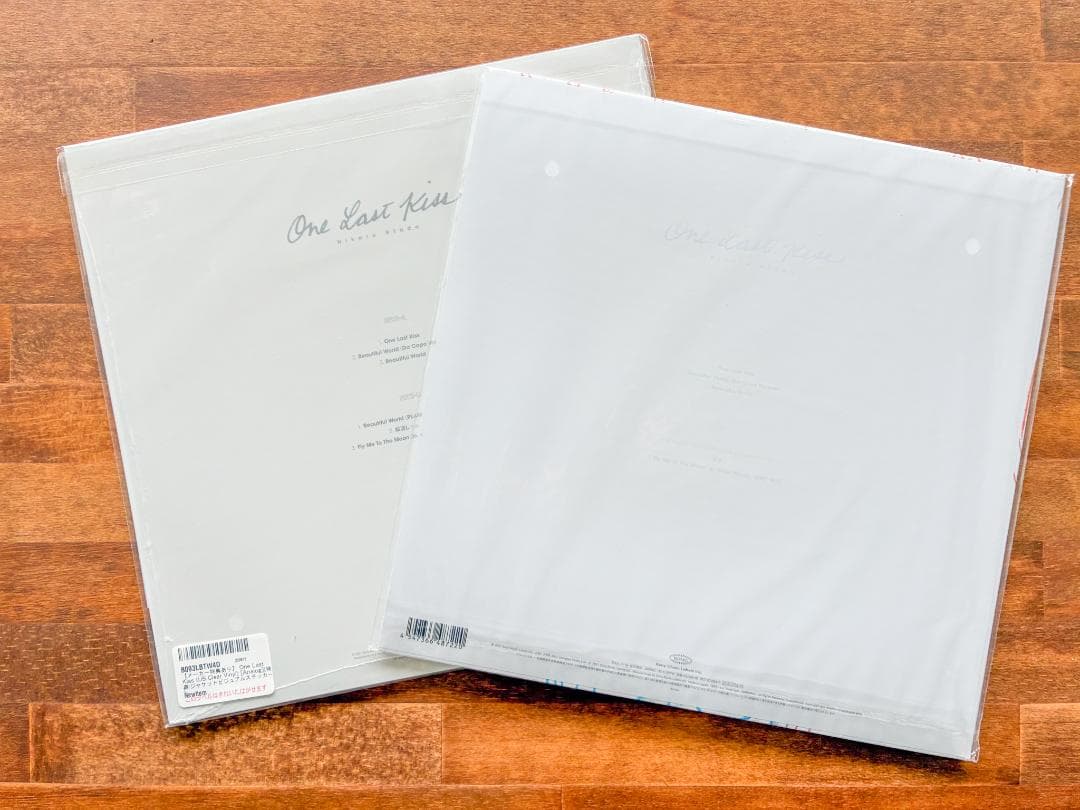 宇多田ヒカル One Last Kiss LP 2枚 レイ アスカ ステッカー付