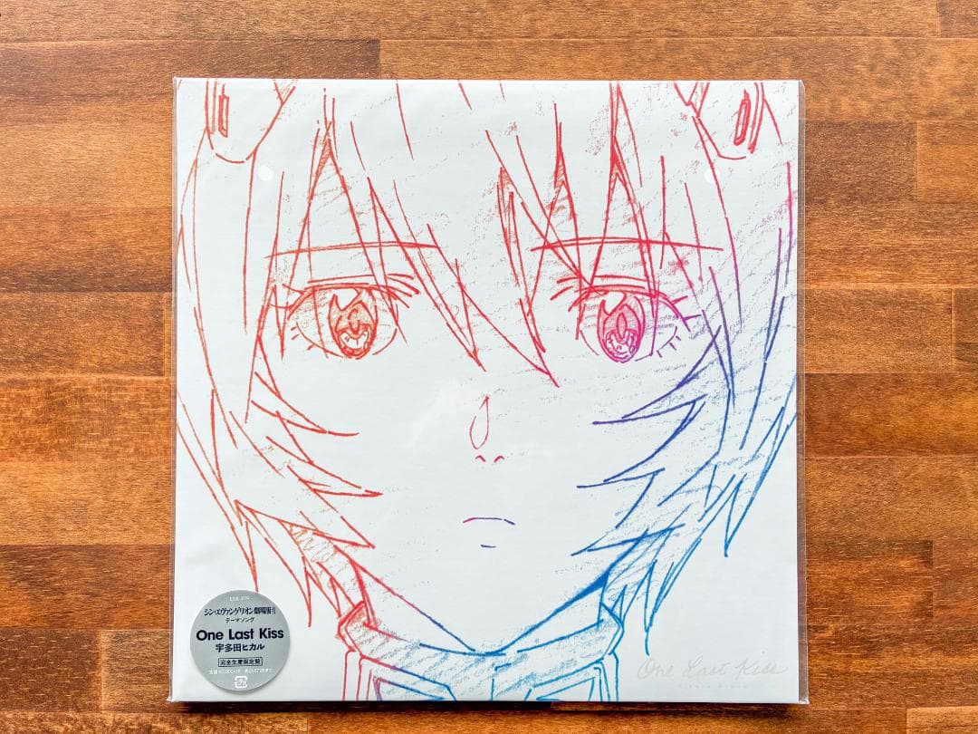 宇多田ヒカル One Last Kiss LP 2枚 レイ アスカ ステッカー付