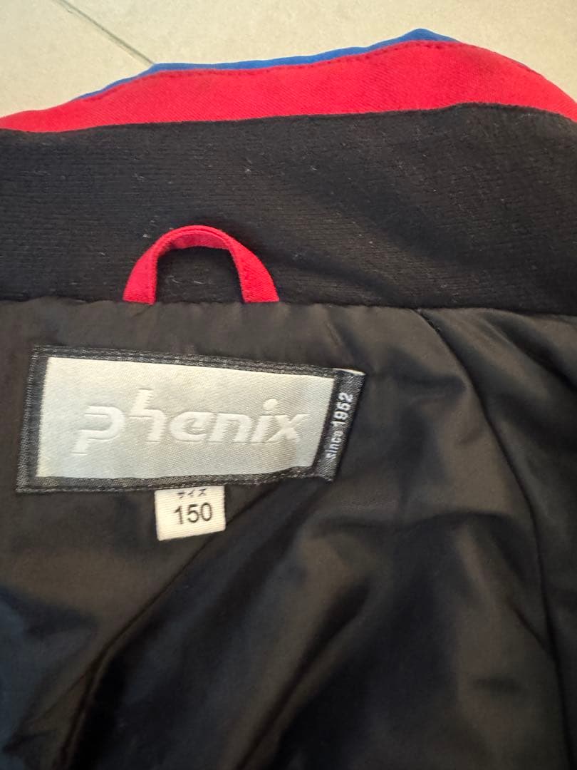 Phenix スキーウェアセット 150 青/赤 フード付き