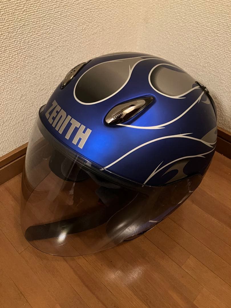 ZENITH ジェットヘルメット MEGA 青