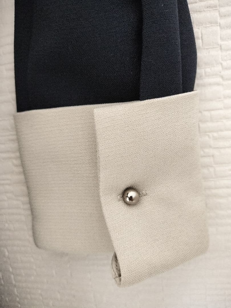 SHIPS any ダブルクロス Aライン シャツワンピース NAVY BLUE