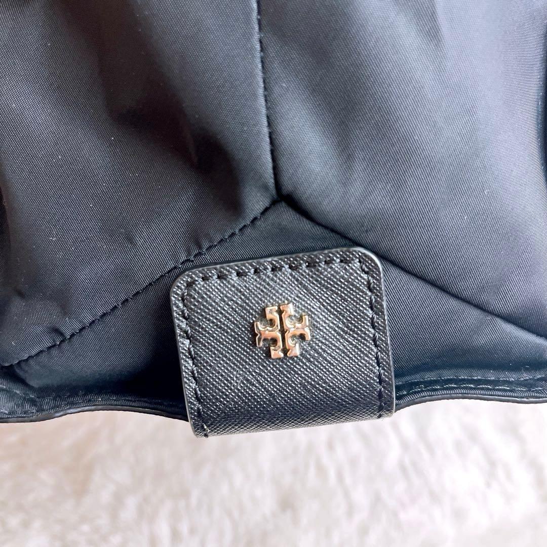 美品☆TORY BURCH トリーバーチ トートバッグ ナイロンブラック大容量