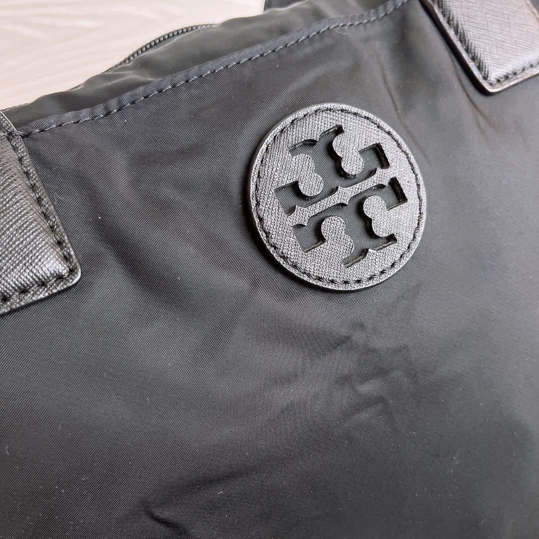 美品☆TORY BURCH トリーバーチ トートバッグ ナイロンブラック大容量