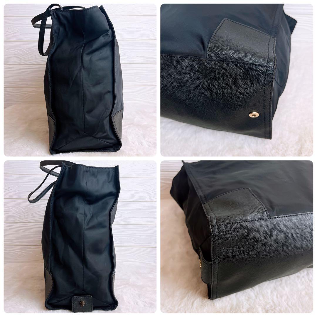 美品☆TORY BURCH トリーバーチ トートバッグ ナイロンブラック大容量