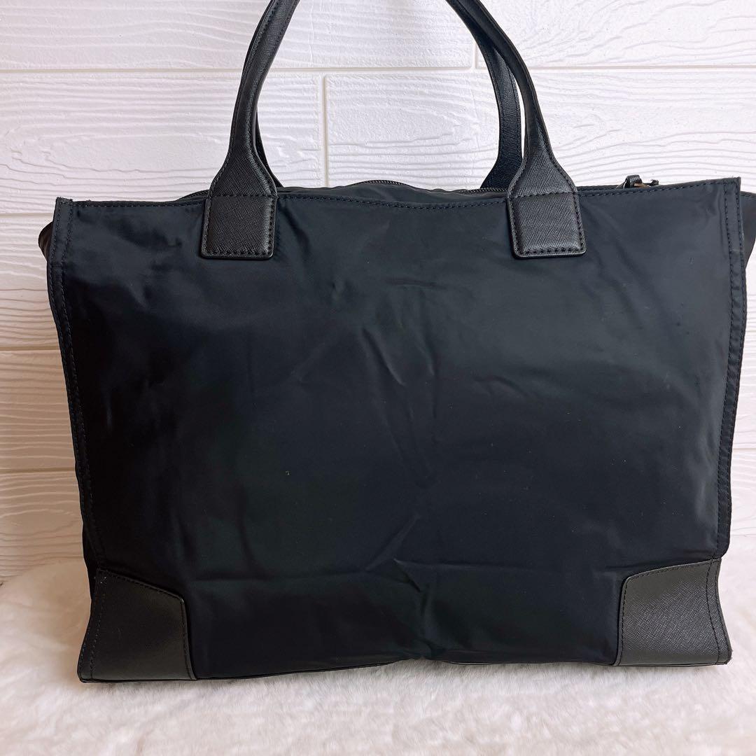 美品☆TORY BURCH トリーバーチ トートバッグ ナイロンブラック大容量