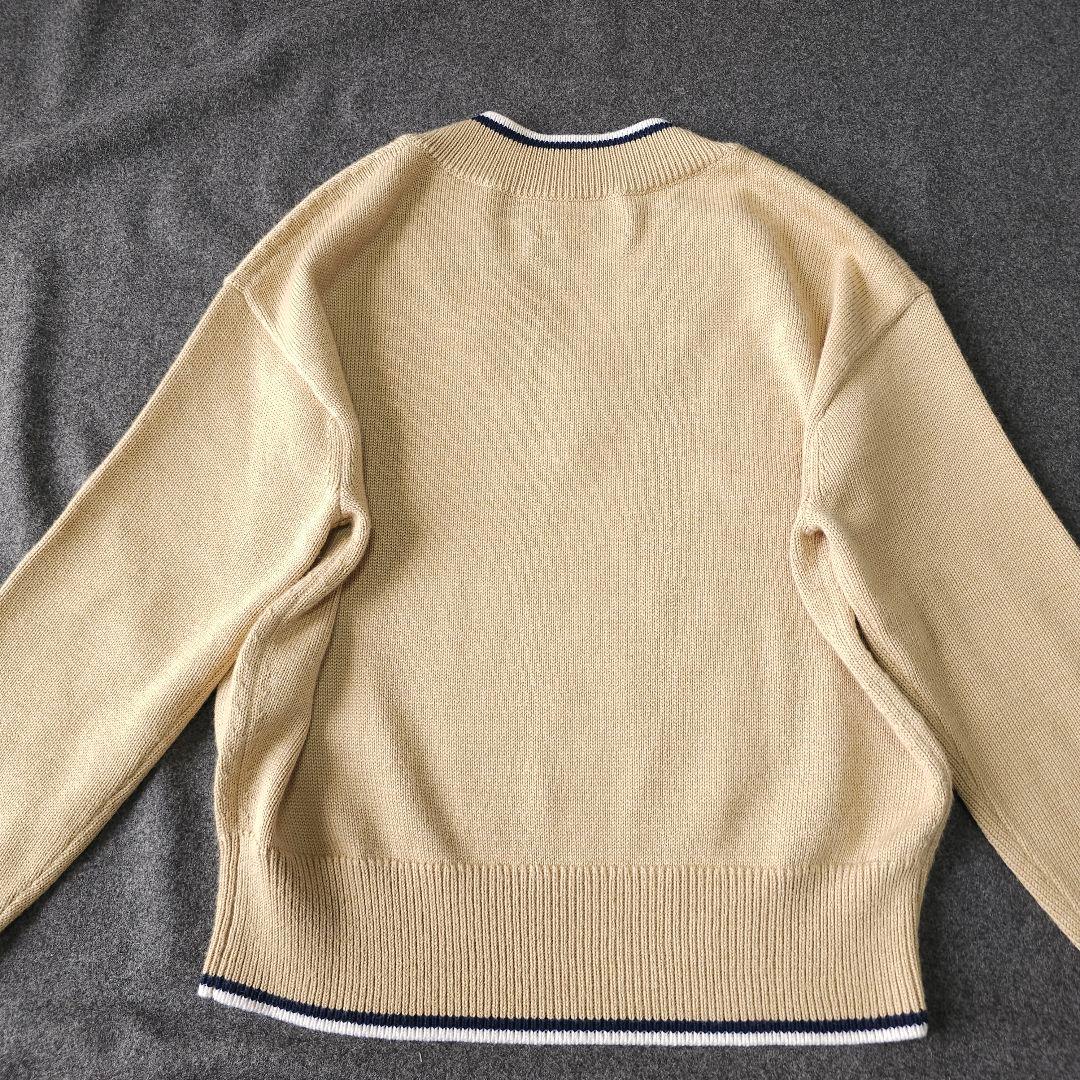 【RLXGOLF】現行QR付き 長袖Vネック チルデンニットセーターS ベージュ