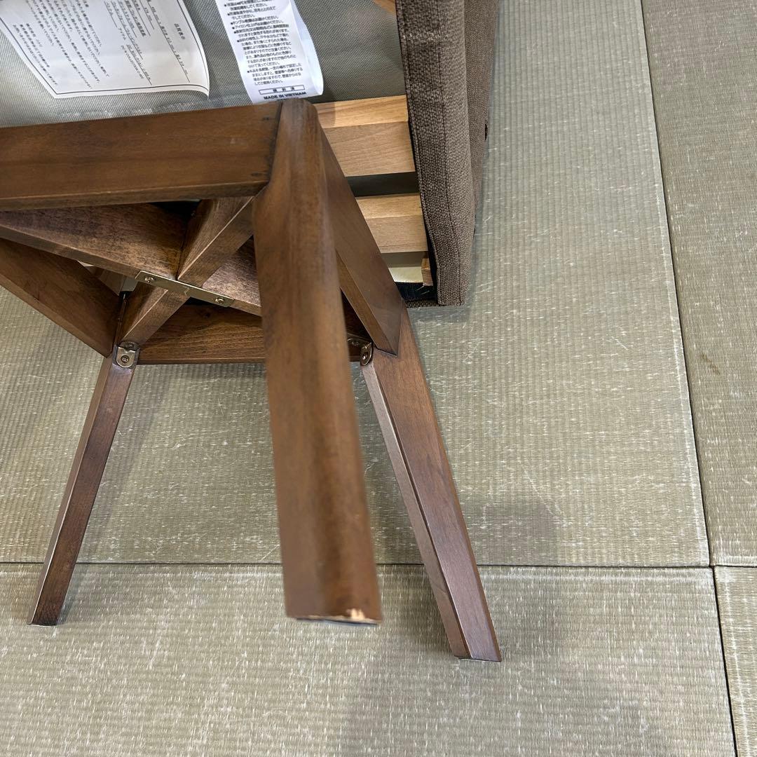 ニトリ ダイニングチェア 回転椅子 ブラウン Nシールド ファブリック