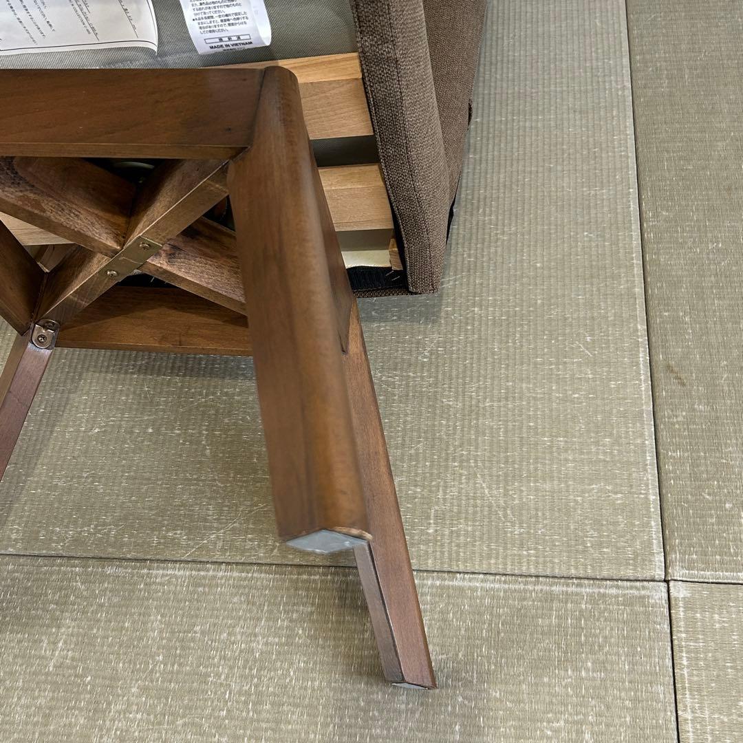 ニトリ ダイニングチェア 回転椅子 ブラウン Nシールド ファブリック