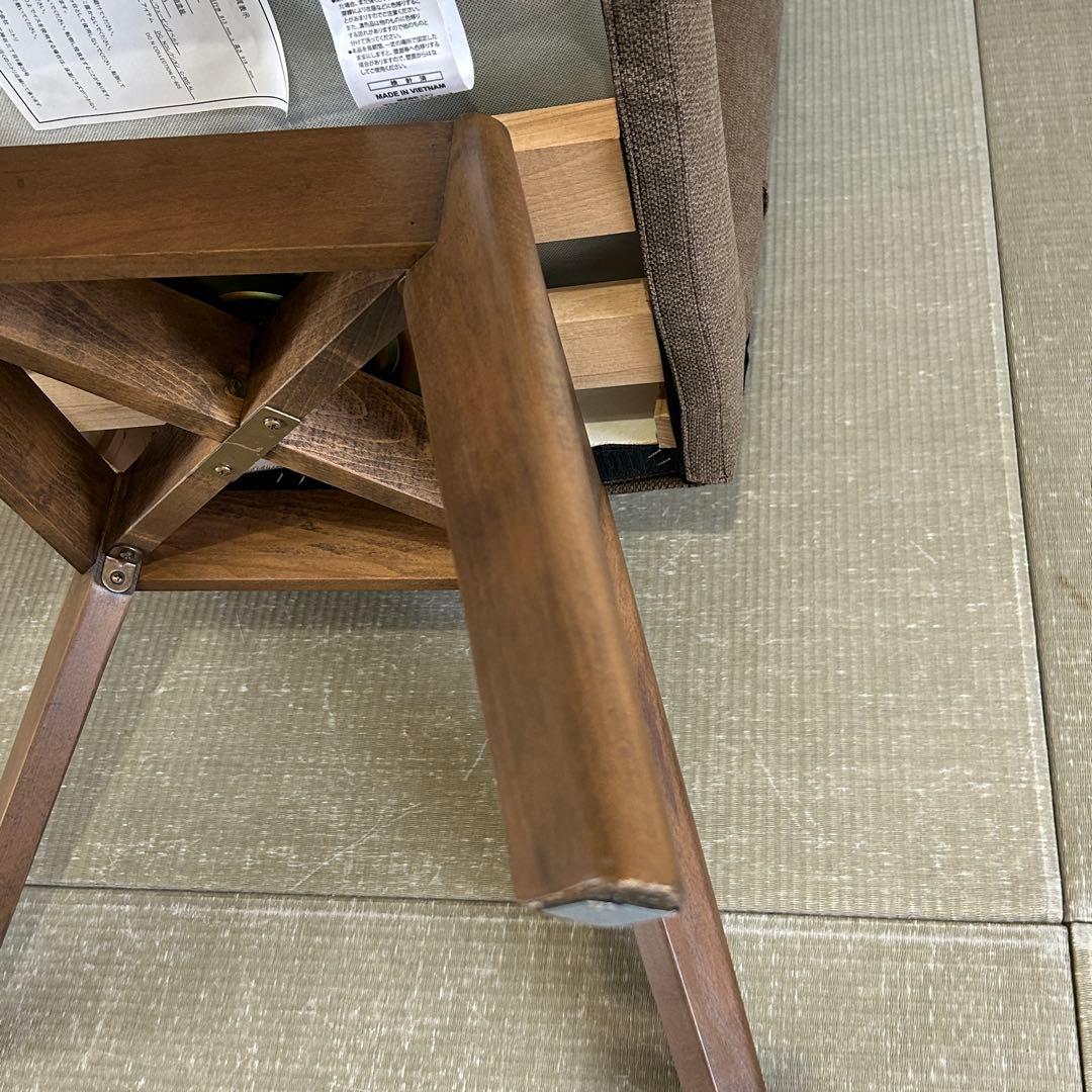 ニトリ ダイニングチェア 回転椅子 ブラウン Nシールド ファブリック