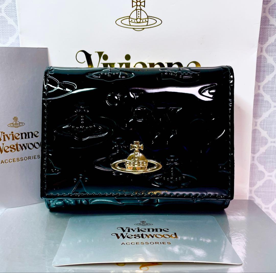 【大人気✨️ショッパー付】新品 Vivienne Westwoodエナメル 黒
